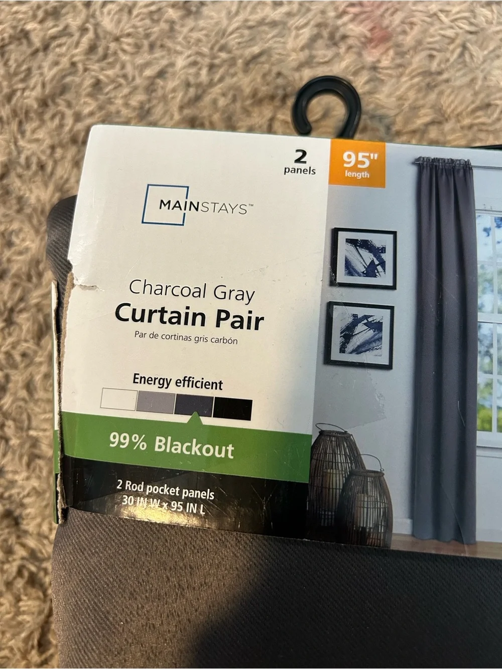 Mainstays curtain pair